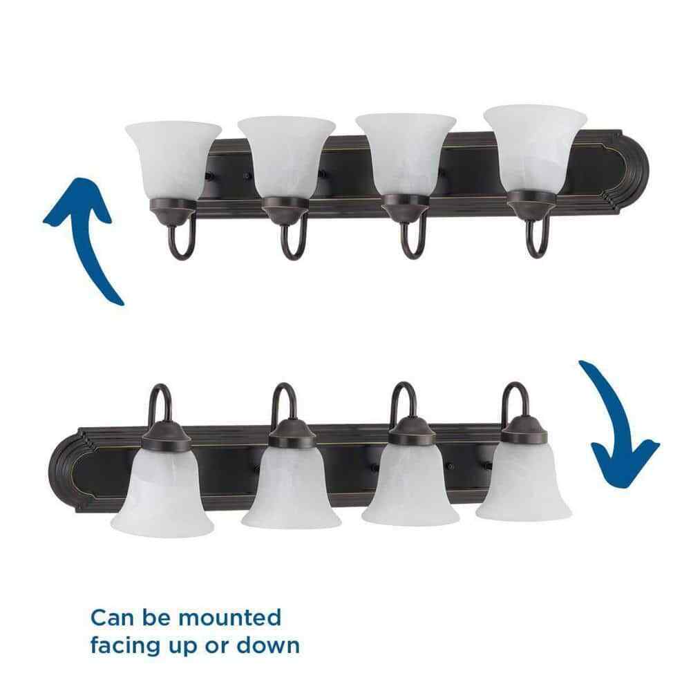 Progress Lighting Solvang 30 in. 4-Light Antique Bronze Vanity Light