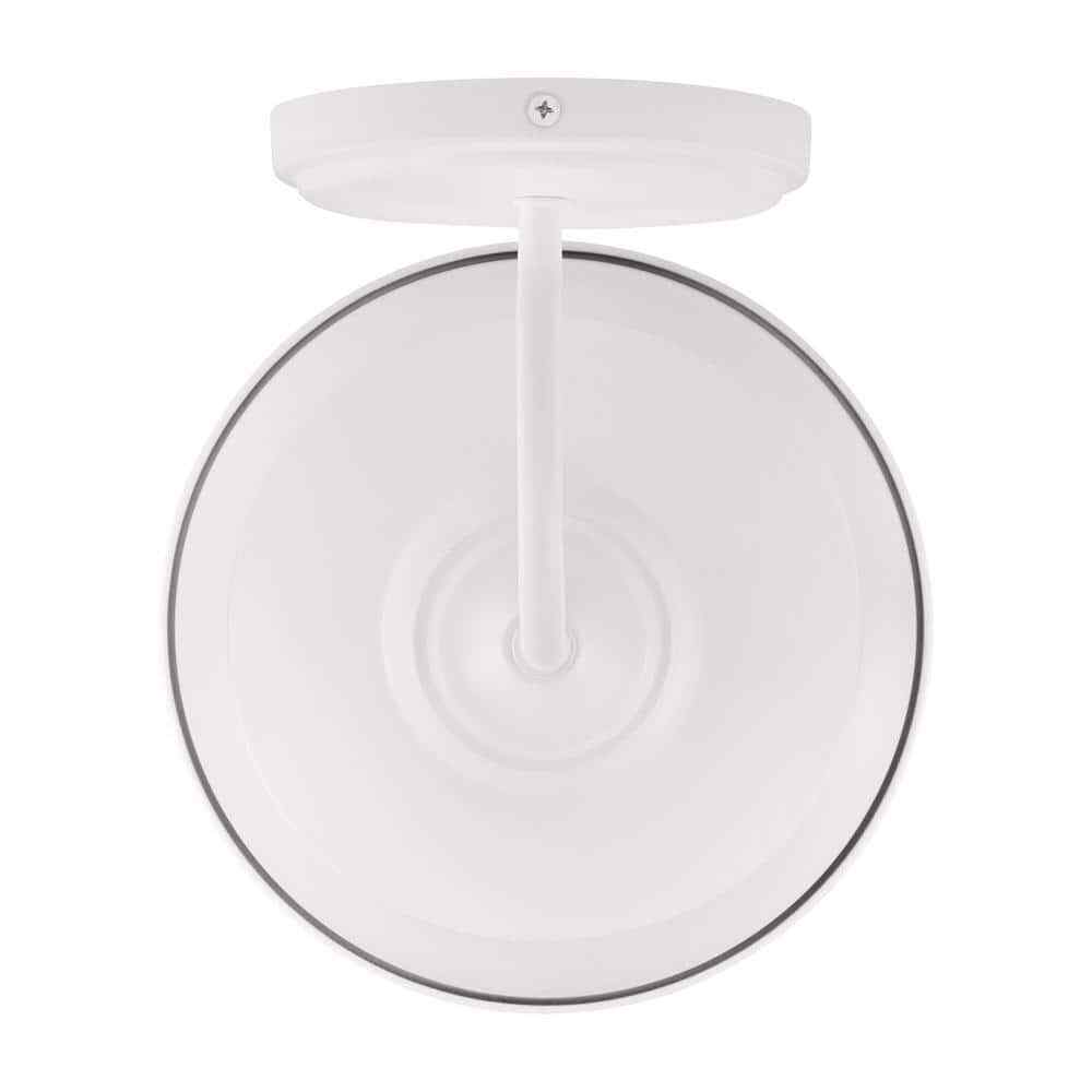 Hampton Bay Elmcroft 7.63 in. 1-Light Designer White Wall Mount Sconce Light