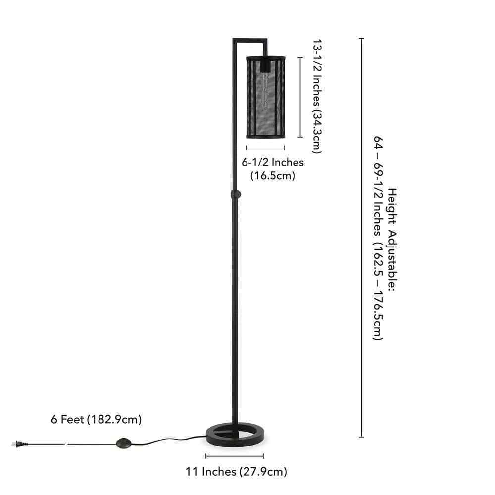 Meyer&Cross Parthen 69-1/2 in. Blackened Bronze Floor Lamp