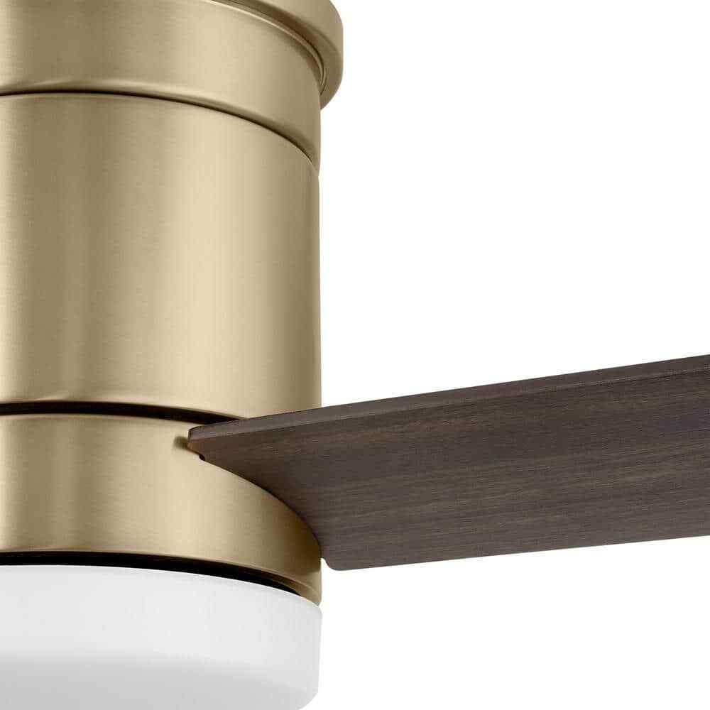 Hampton Bay Conjure 52 in. Brushed Gold Ceiling Fan w/ White Integrated LED