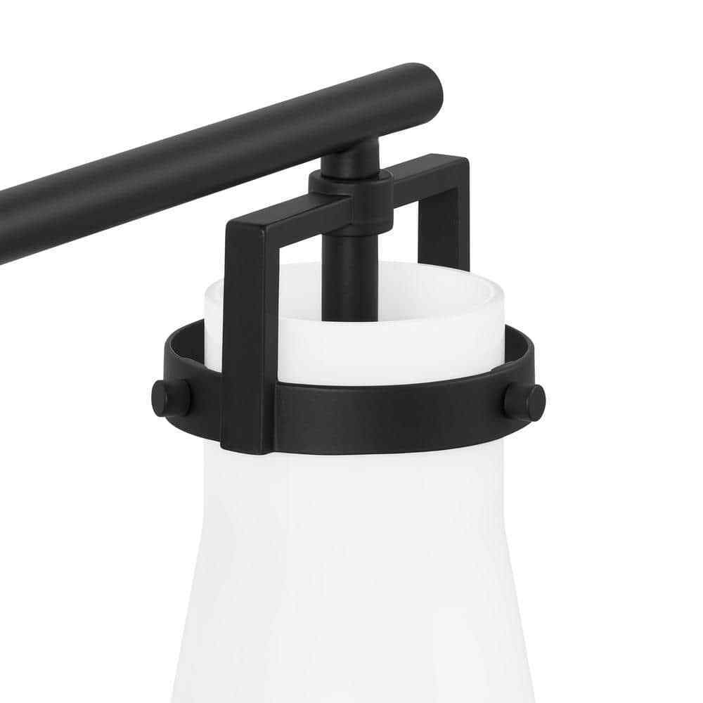 Home Decorators Clermont 14.75 in. 2-Light Matte Black Bathroom Vanity Light
