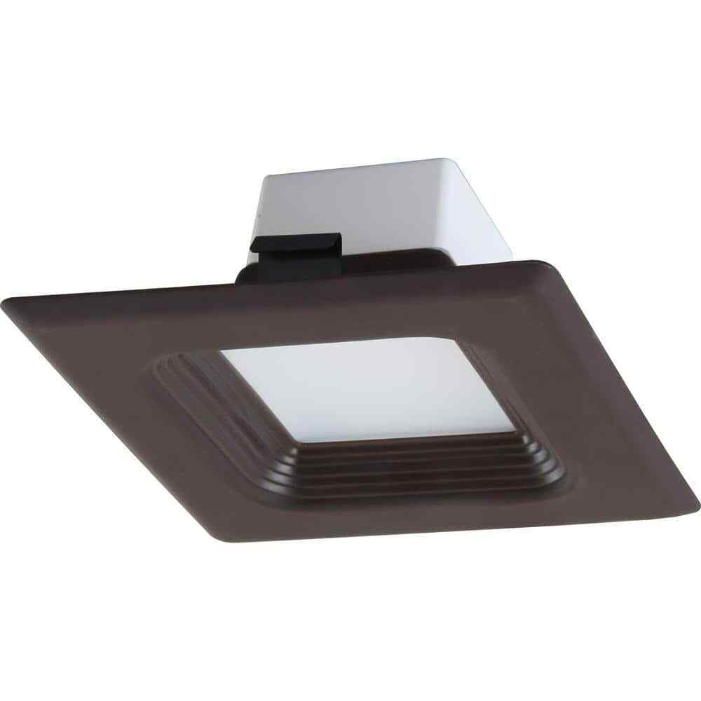Volume Lighting IndoorOutdoor 4 in. Antique Bronze LED Recessed Retrofit Light