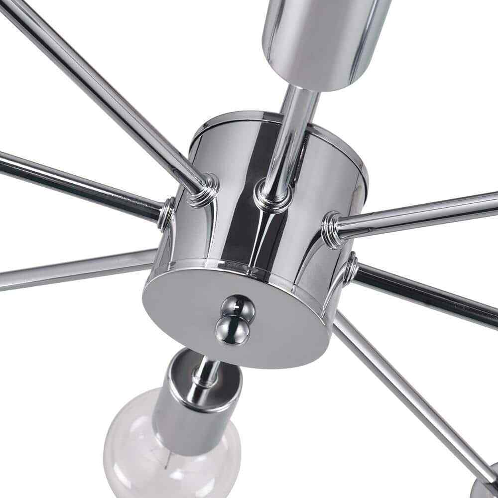 RRTYO Taraji 24.01 in. 8-Light Semi Chrome Semi-Flush Mount