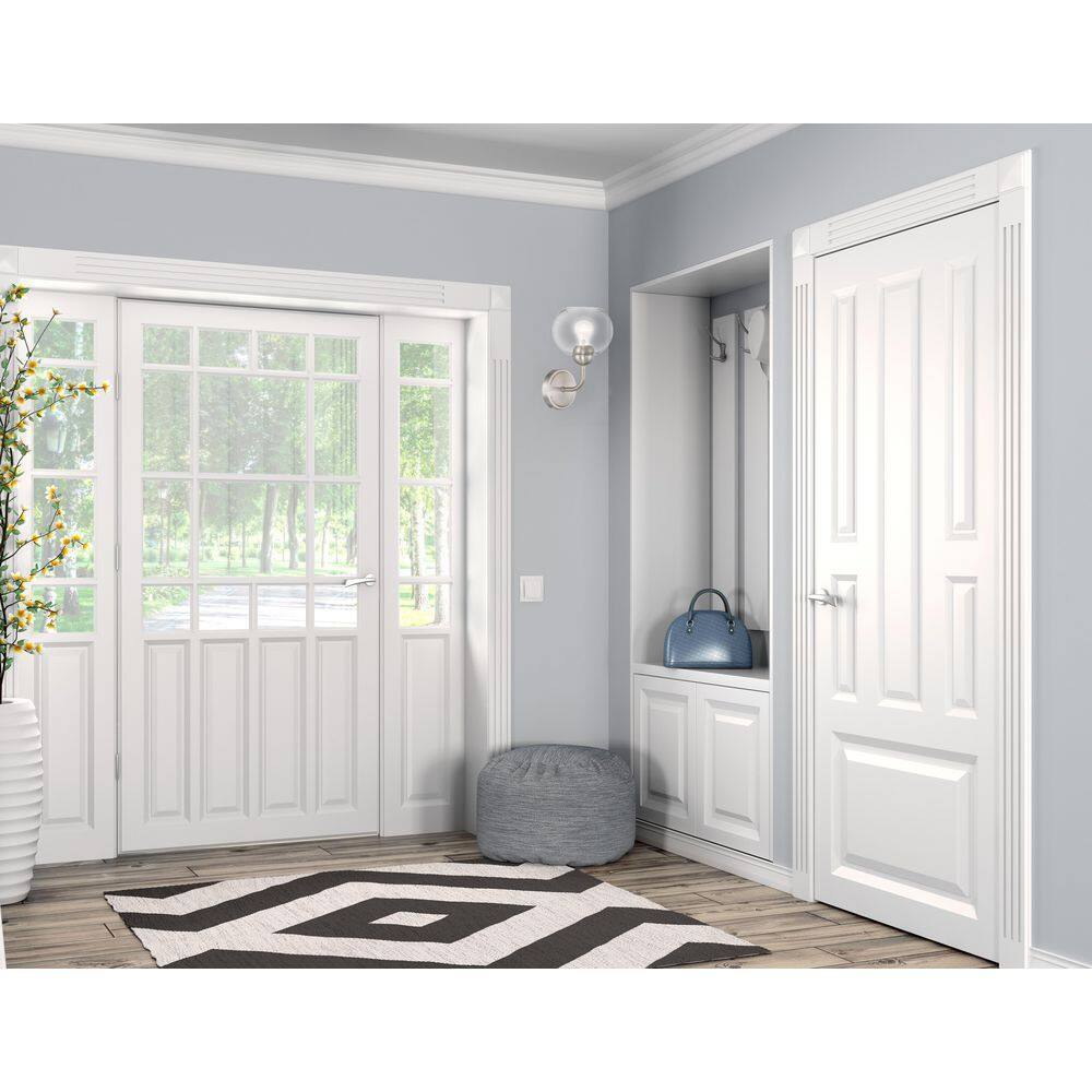 Home Decorators Collection Jill 1-Light Brushed Nickel Sconce Seeded Glass