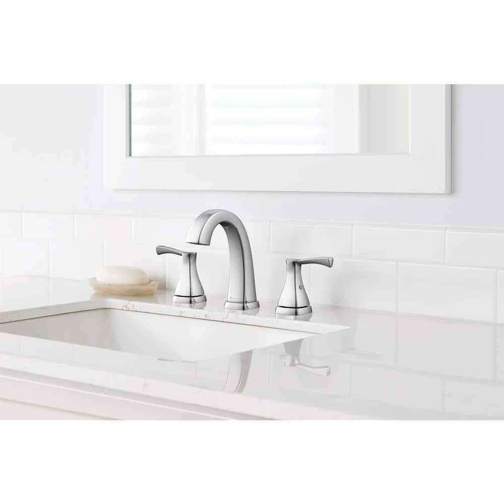 Glacier Bay Calandine 8 in. Widespread 2-Handle Bathroom Faucet in Chrome