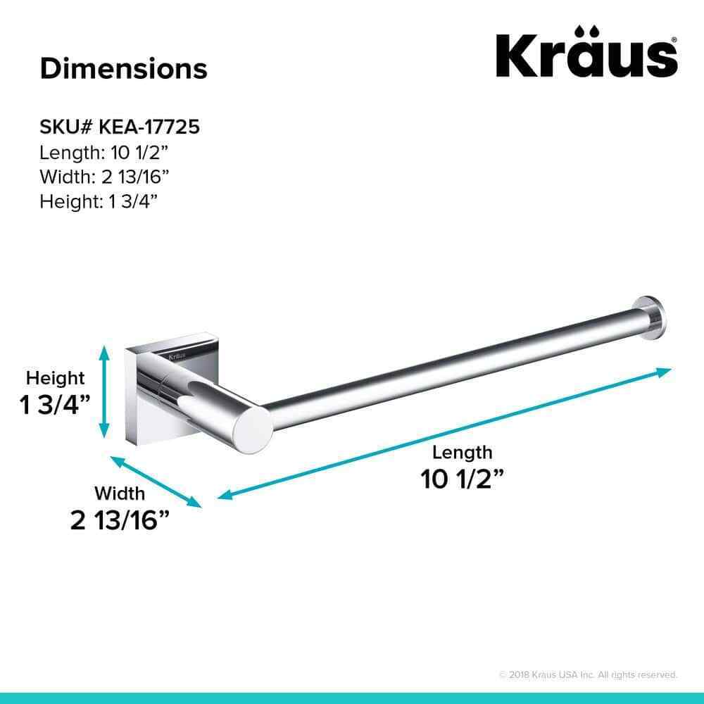 KRAUS Ventus Bathroom 10.5 in. Towel Bar in Chrome KEA-17725CH
