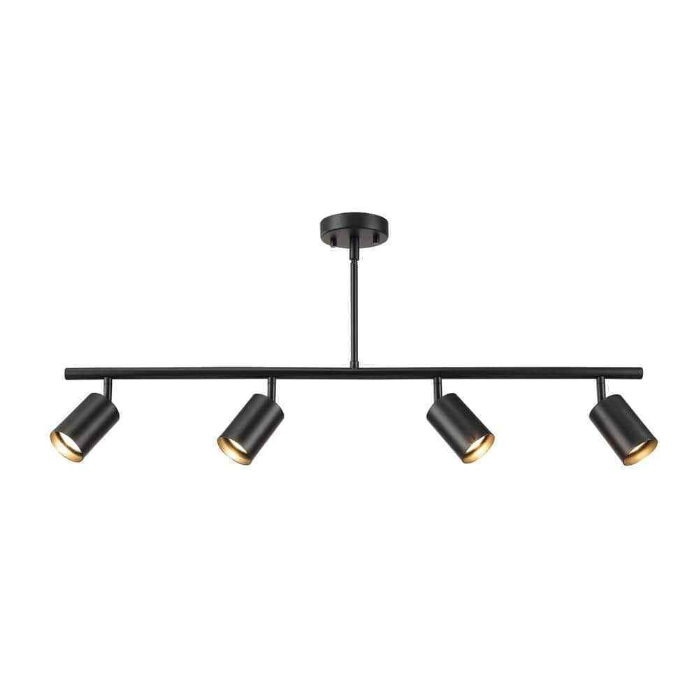 Globe Electric Willard 2.92 ft. 4-Light Black Adjustable Height Linear Track Kit