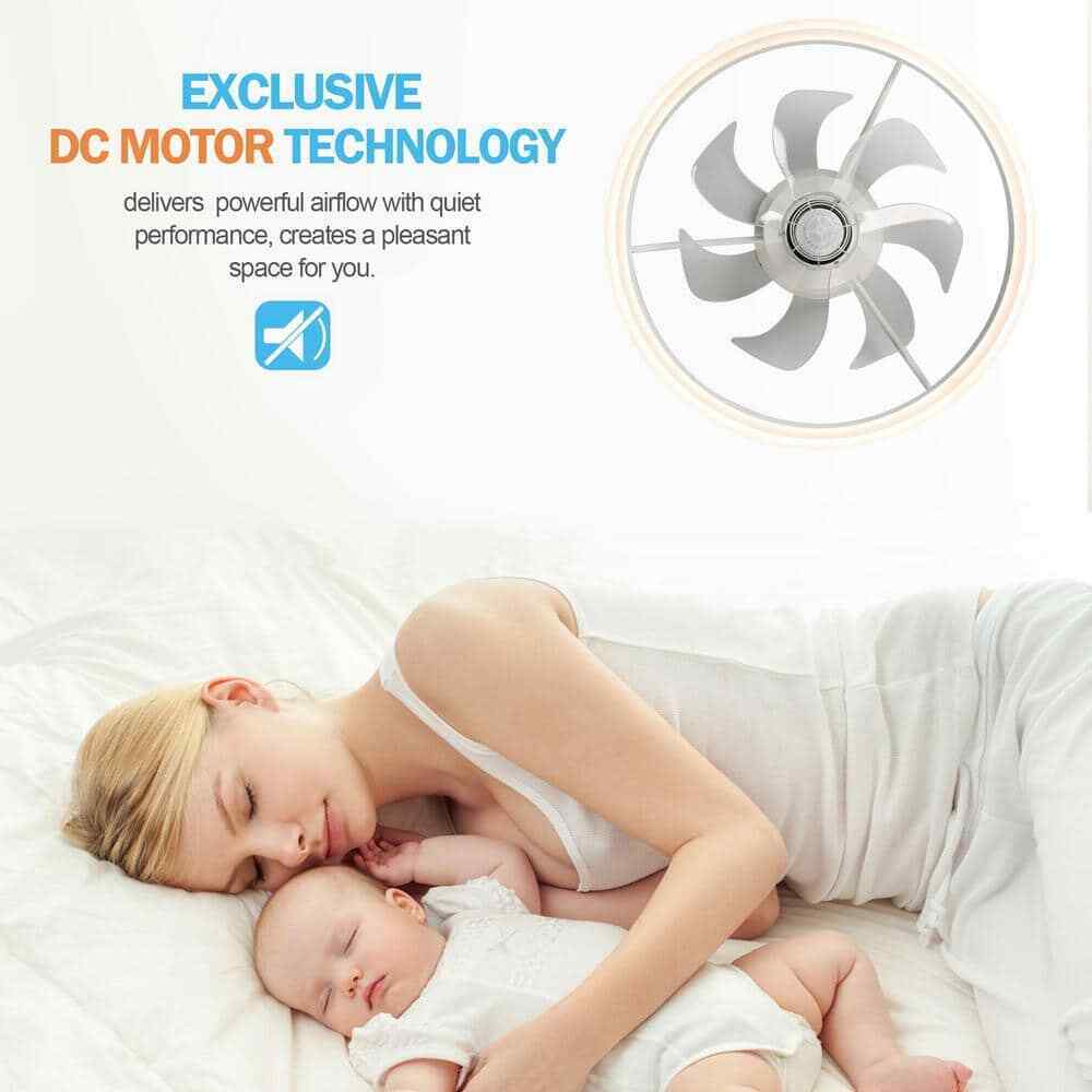 Oaks Aura LED Indoor White Bladeless App Control Smart Low Profile Ceiling Fan