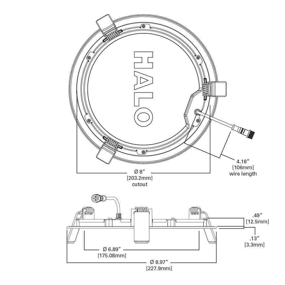 Halo 8 in. Selectable CCT New Construction Canless Recessed Integrated LED Kit