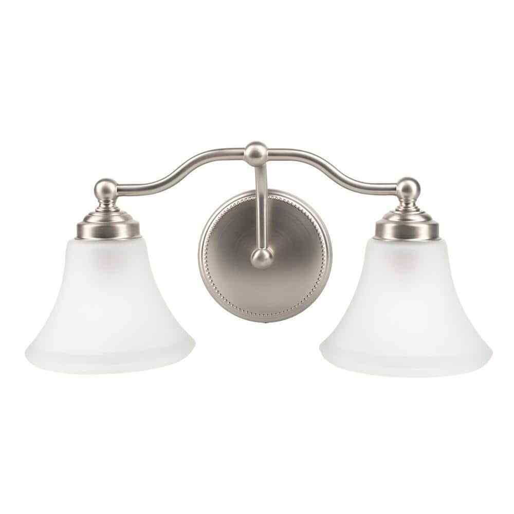 NORWELL Soleil 2-Light Brush Nickel Wall Sconce