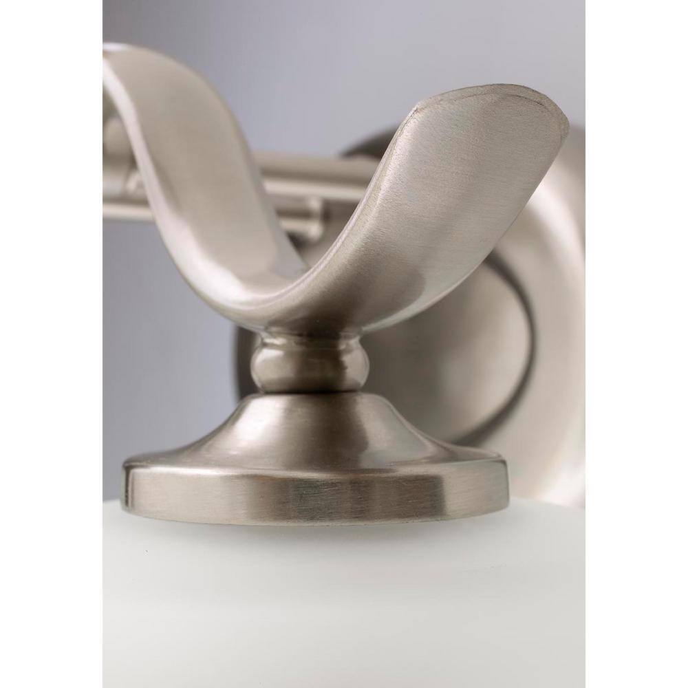 Progress Lighting Inspire 1-Light Brushed Nickel Etched Glass Wall Sconce