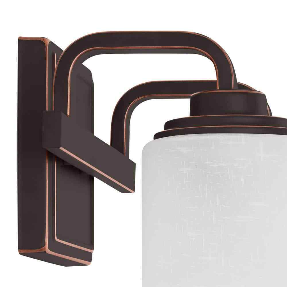 Hampton Bay Hartford Lake 2-Light Oil Rubbed Bronze Rustic Bathroom Vanity Light