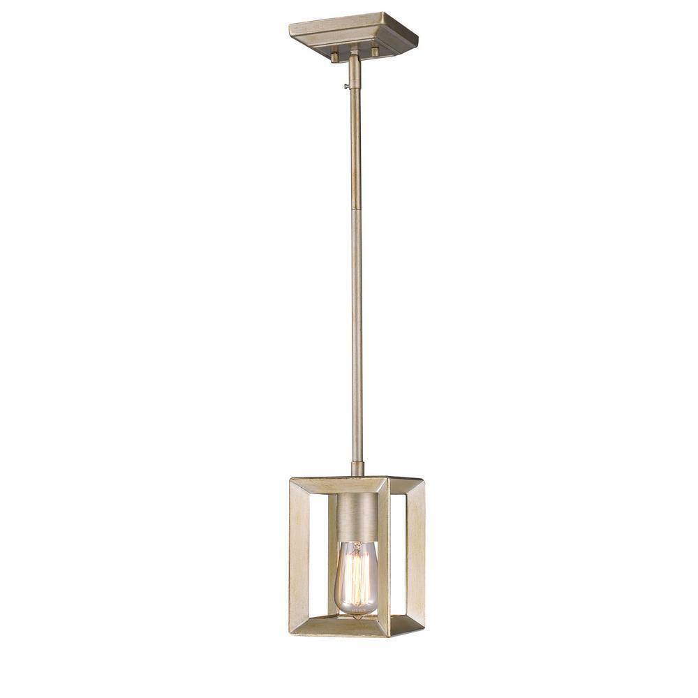 Golden Lighting Smyth 1-Light White Gold Pendant