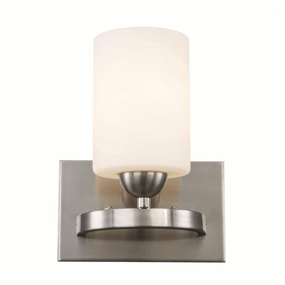 Bel Air Lighting Moonlight 1-Light Brushed Nickel Wall Sconce Light Fixture