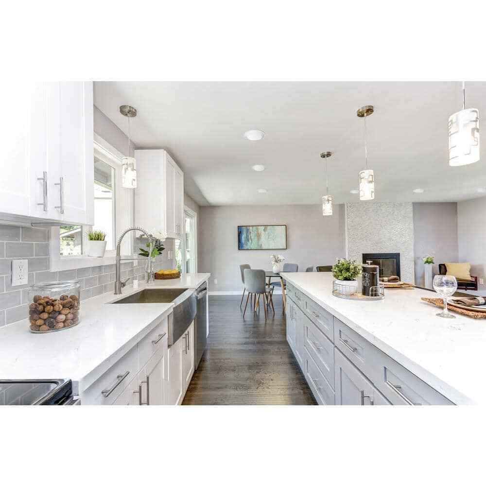 Juno JSBT 7.72 in. Matte White Wet Location Integrated LED Flush Mount Fixture