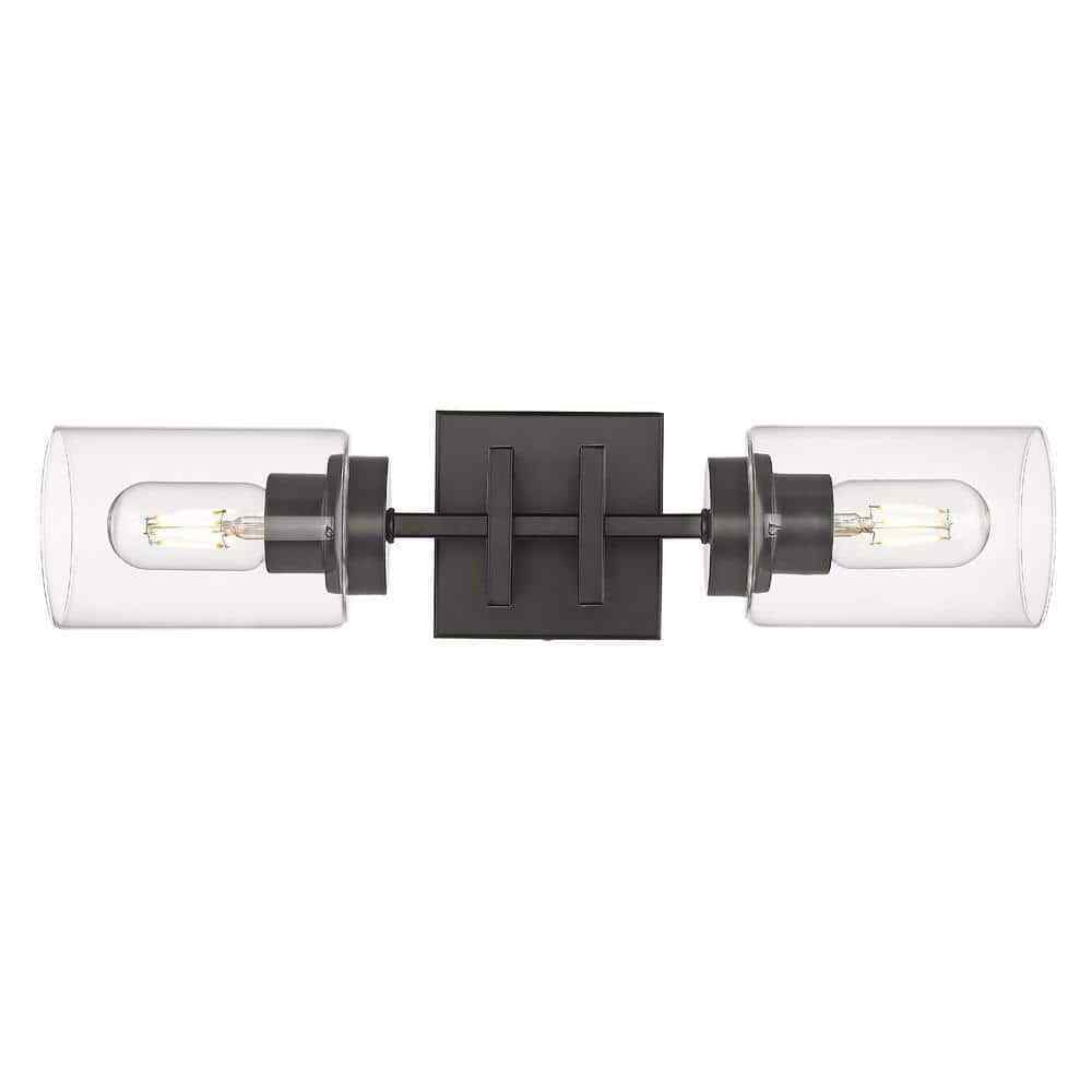 Golden Lighting Tribeca 2-Light Matte Black Wall Sconce