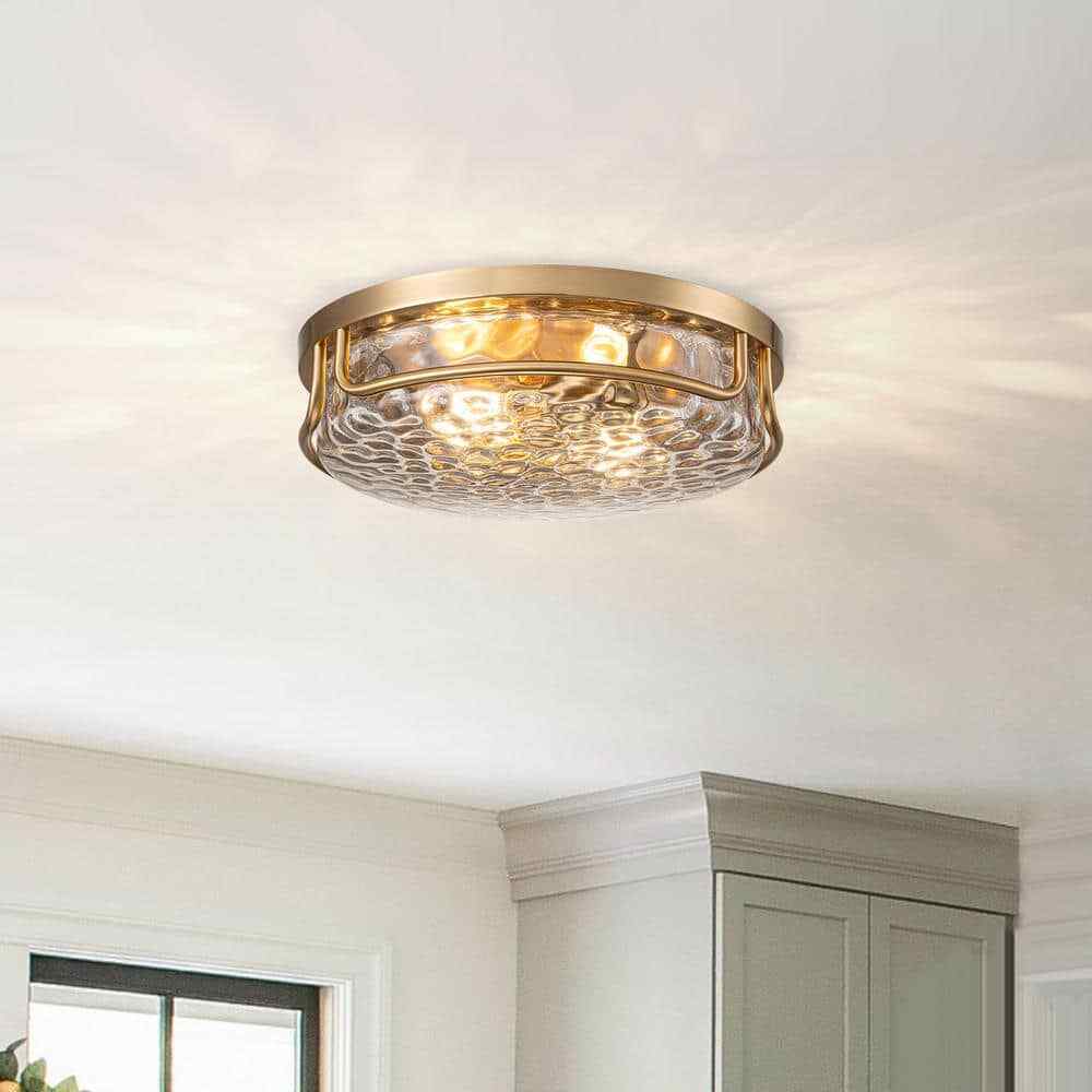 EDISLIVE Calliope 12.79 in. 2-Light Bronze Flush Mount Ceiling Lights