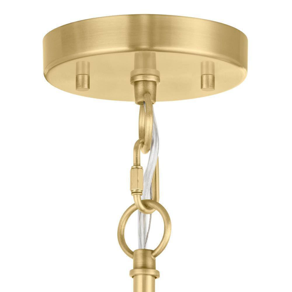 Hampton Bay Loveland 8-Light Brass Wagon Wheel Chandelier Light Fixture