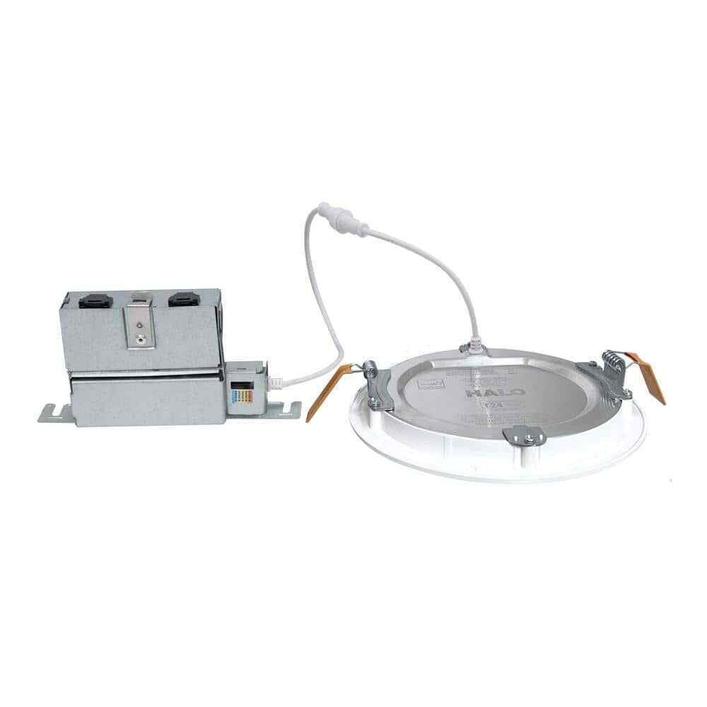 HALO HLBPH 6 in. Canless IC Rated Dimmable Integrated LED Recessed Light Kit
