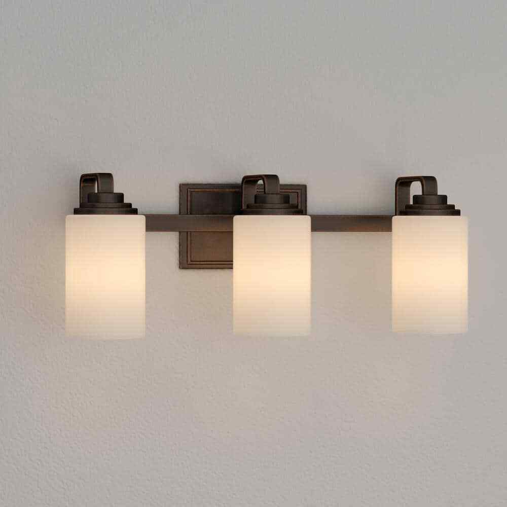 Hampton Bay 3-Light Oil-Rubbed Bronze Vanity Light116880