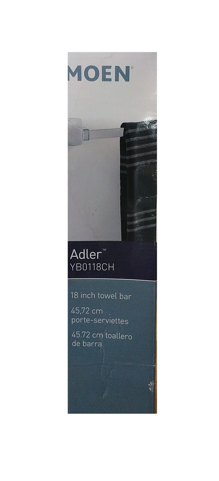 MOEN Adler 18 in. Wall Mounted Towel Bar in Chrome YB0118CH