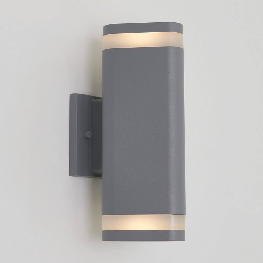 Artika Scintilly Gray Modern Outdoor Hardwired Light Wall Lantern Sconce