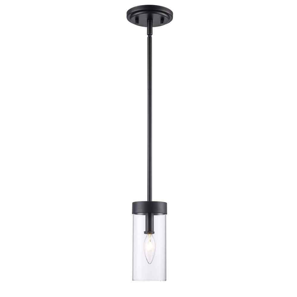 Bel Air Lighting Meadowlark 1-Light Black Mini Pendant Light Fixture