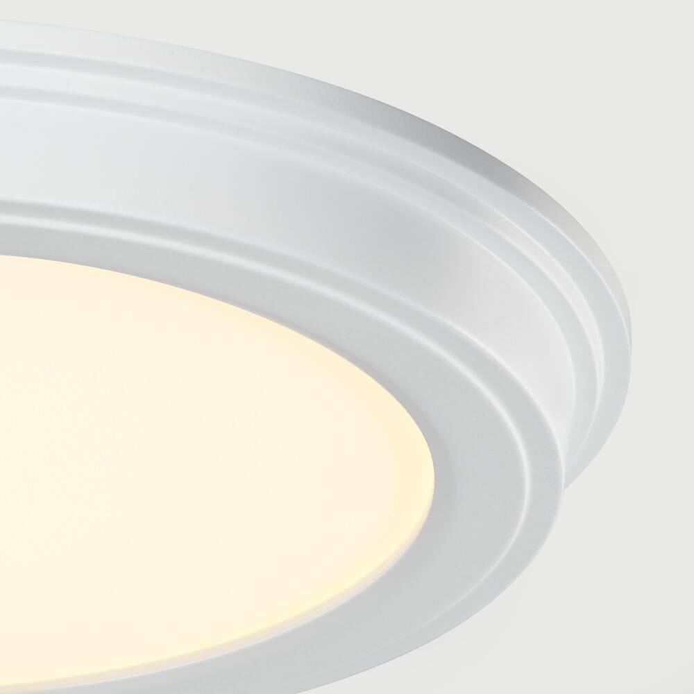 Commercial Electric 7 in. White Flush Mount Low Profile Ceiling Light 2-Pack