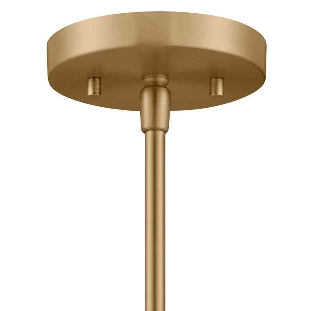 Home Decorators Shelston 10 in. White and Brass Hanging Pendant w/ Metal Shade
