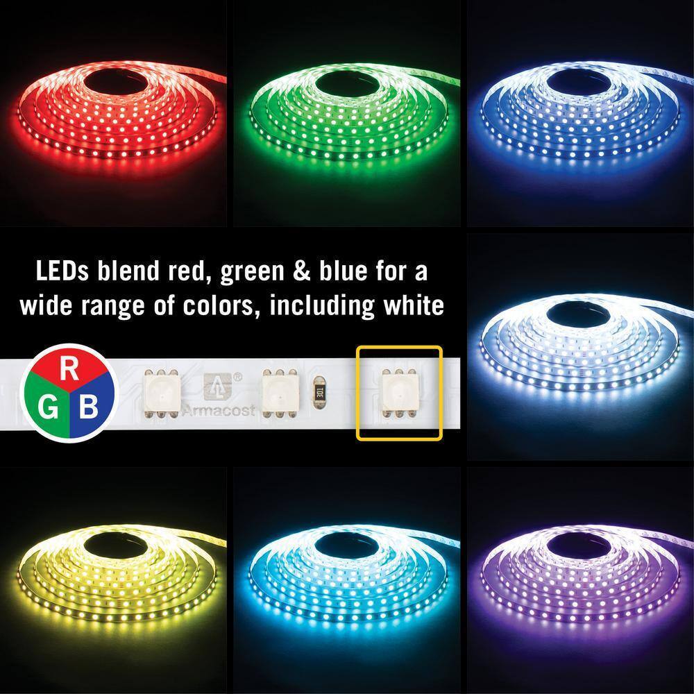 Armacost Lighting RibbonFlex Home 16.4' Multi-Color LED Tape Light 60 LEDs/Meter