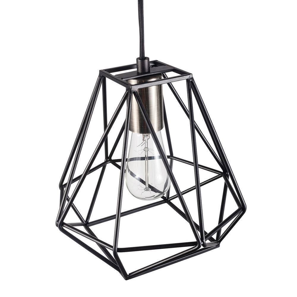 Globe Electric Dawson 1-Light Dark Bronze Plug-In or Hardwire Pendant Lighting