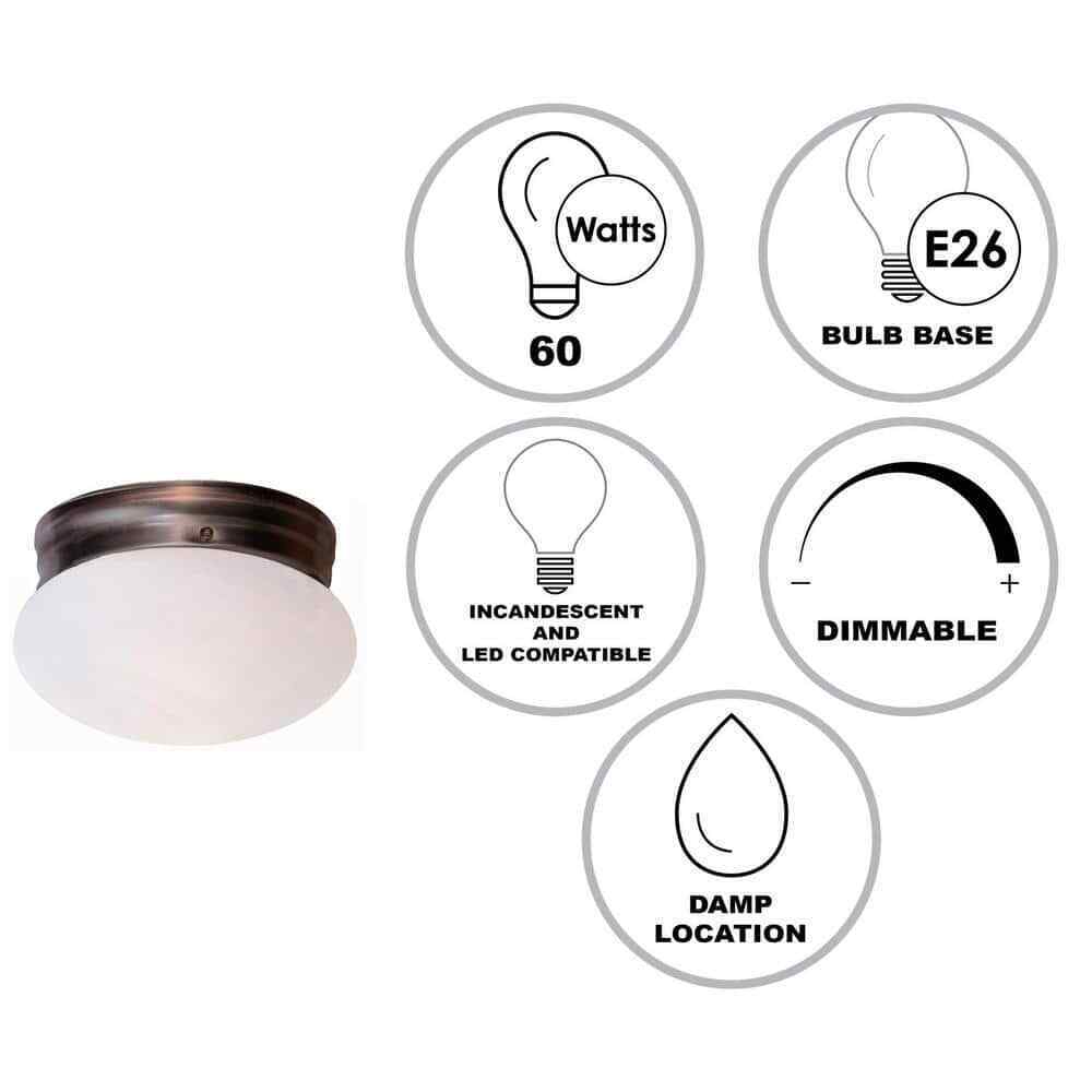 Bel Air Lighting Dash 10 in. 2-Light Oil Rubbed Bronze Ceiling Light Fixture