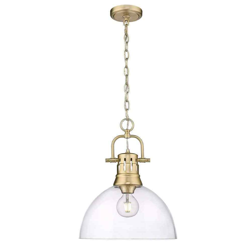 Golden Lighting Duncan 1-Light Brushed Champagne Bronze Standard Pendant Light