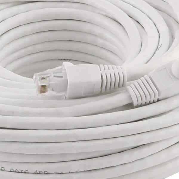 Commercial Electric 100 ft. CAT6 Ethernet Cable in White
