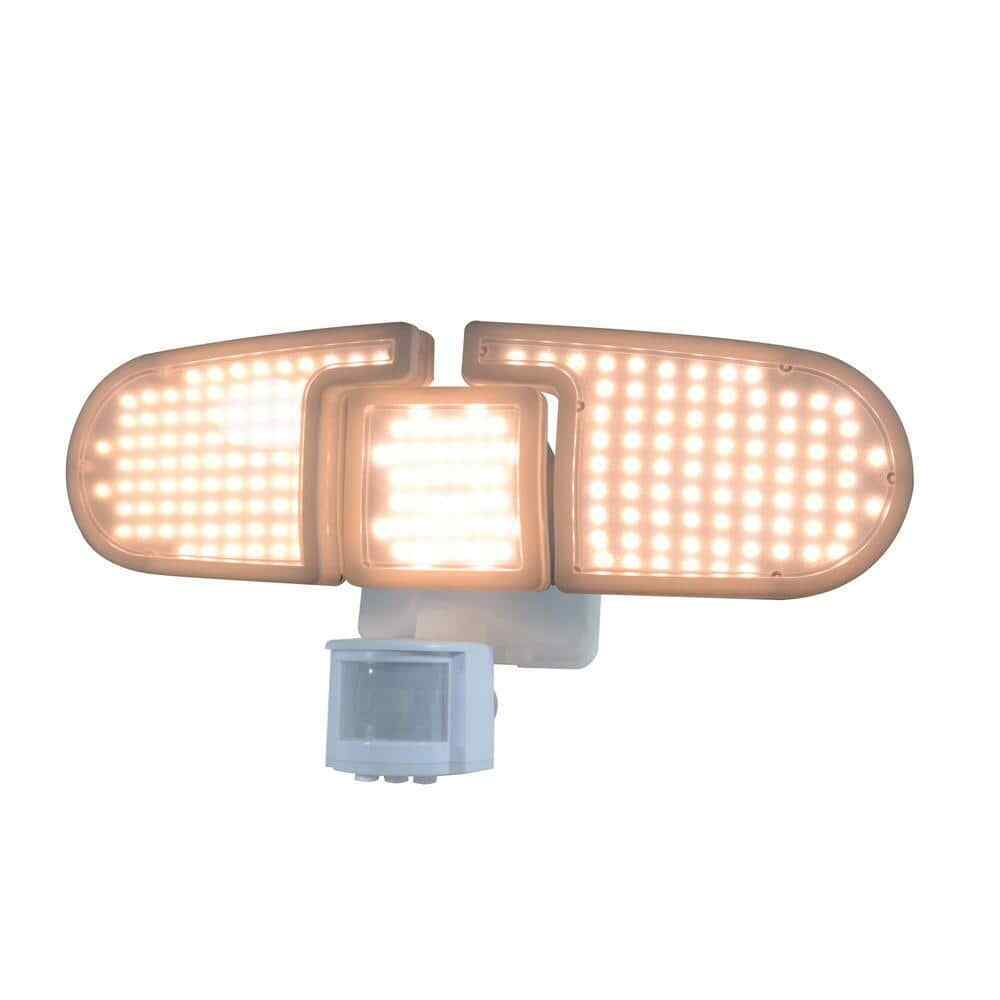 NATURE POWER White������Solar Motion Activated Integrated LED������Security������Flood������Light