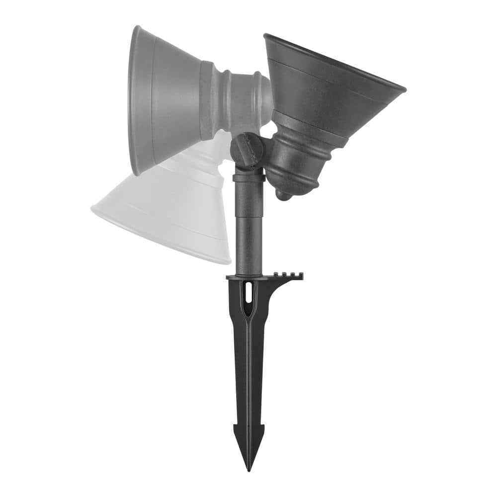 Hampton Bay Cann River Silver Low Voltage Hardwired Landscape Flood Light