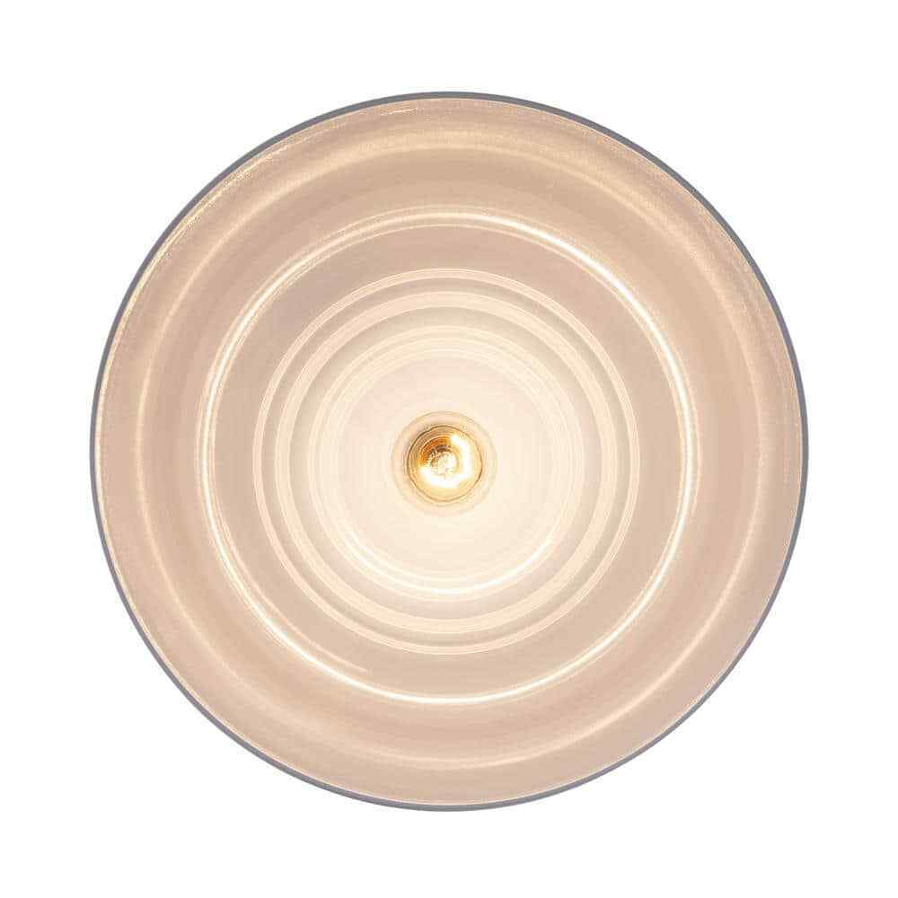 Home Decorators Shelston 10 in. White and Brass Hanging Pendant w/ Metal Shade