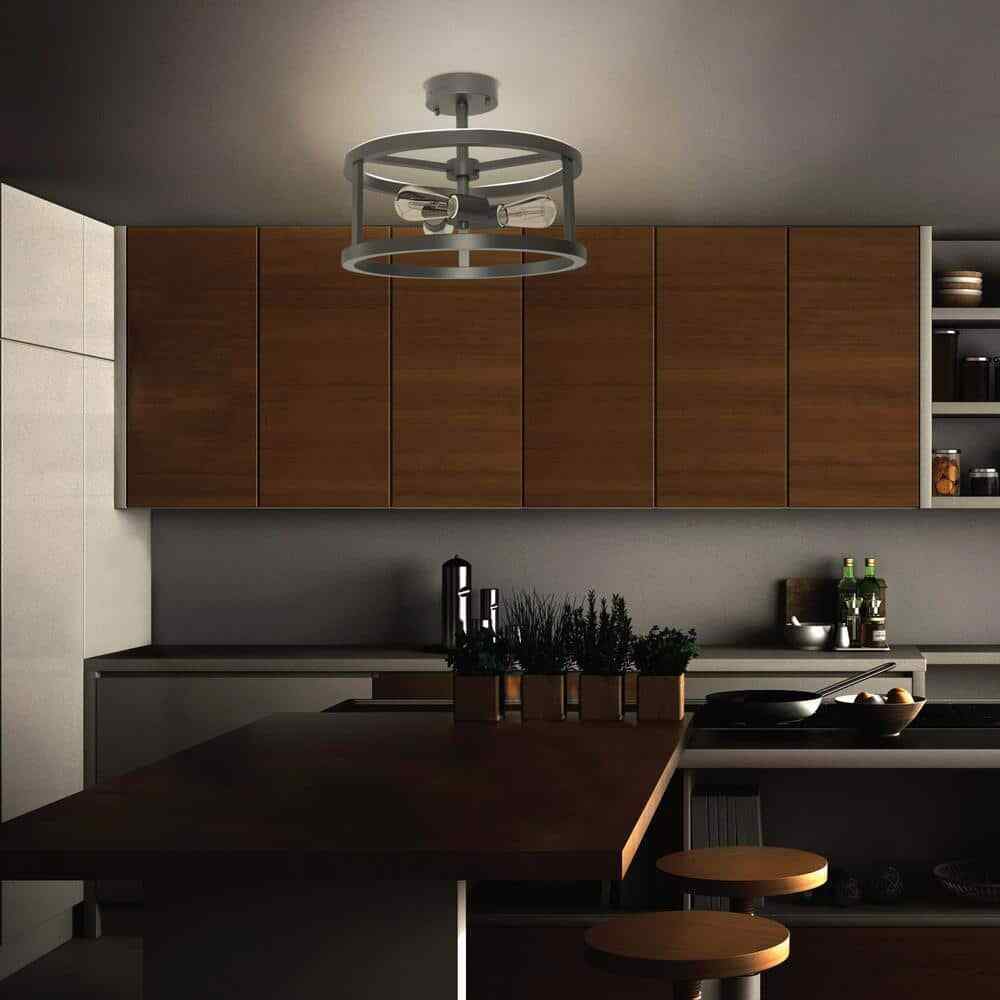 Feit Electric Katalyst 15 in. 3-Light Matte Black Color Selectable CCT LED