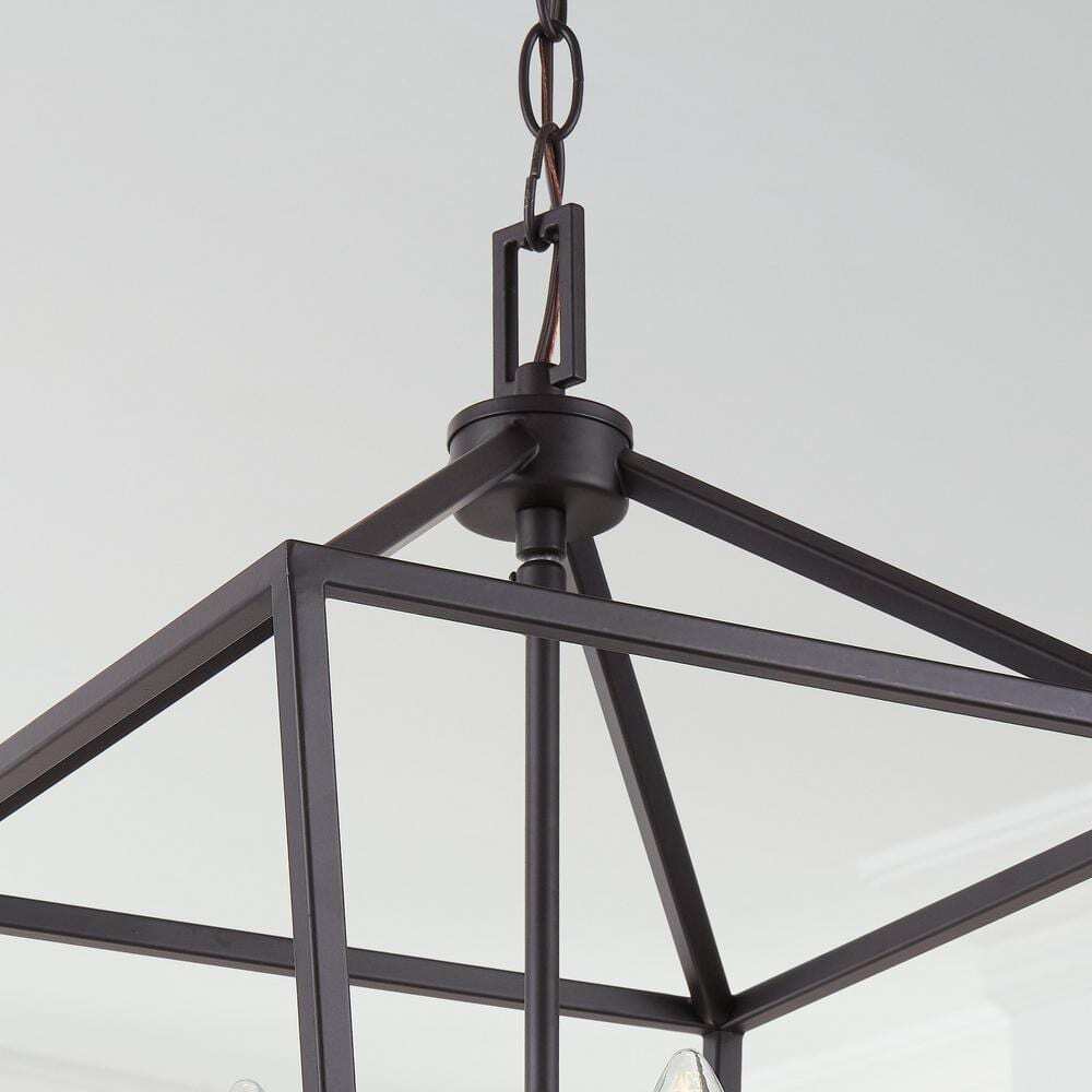 Home Decorators Weyburn 4-Light Bronze Farmhouse Chandelier Light Fixture
