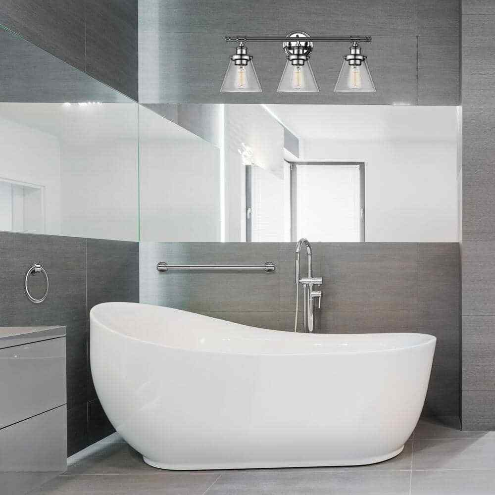 Globe Electric Parker 3-Light Chrome Vanity Light Bath Set 5-Piece