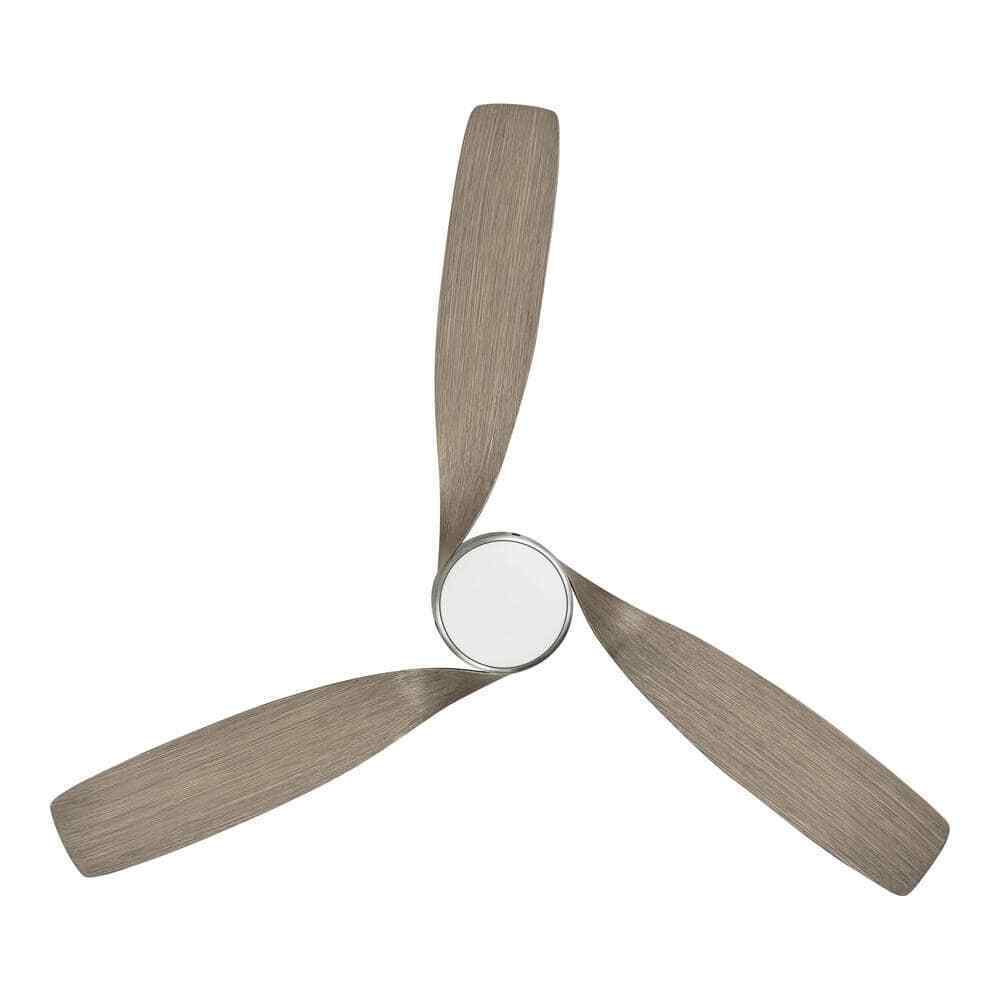 Hampton Bay Halwin 52 in. Indoor/Outdoor Brushed Nickel Low Profile Ceiling Fan