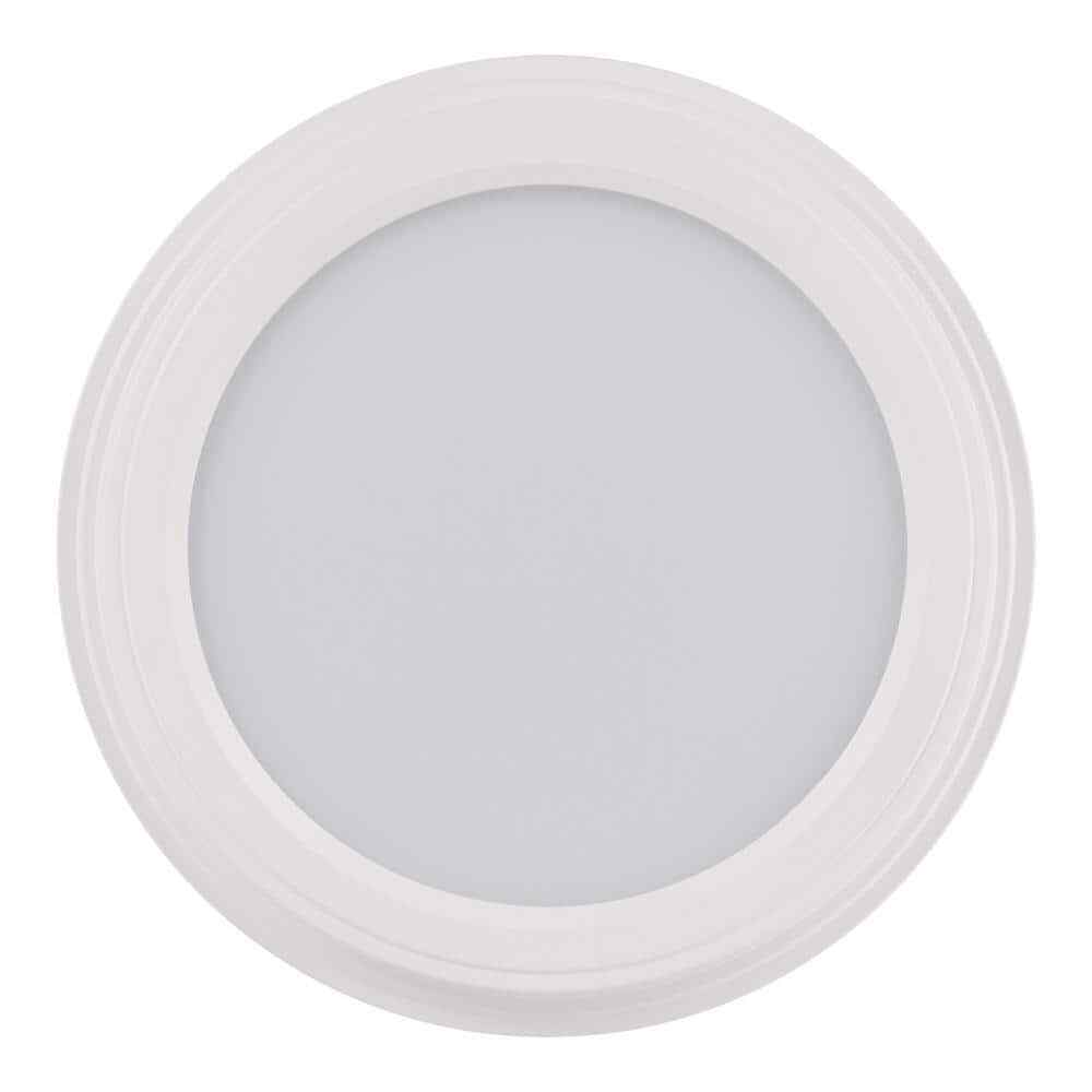 Commercial Electric 7 in. White Flush Mount Low Profile Ceiling Light 2-Pack