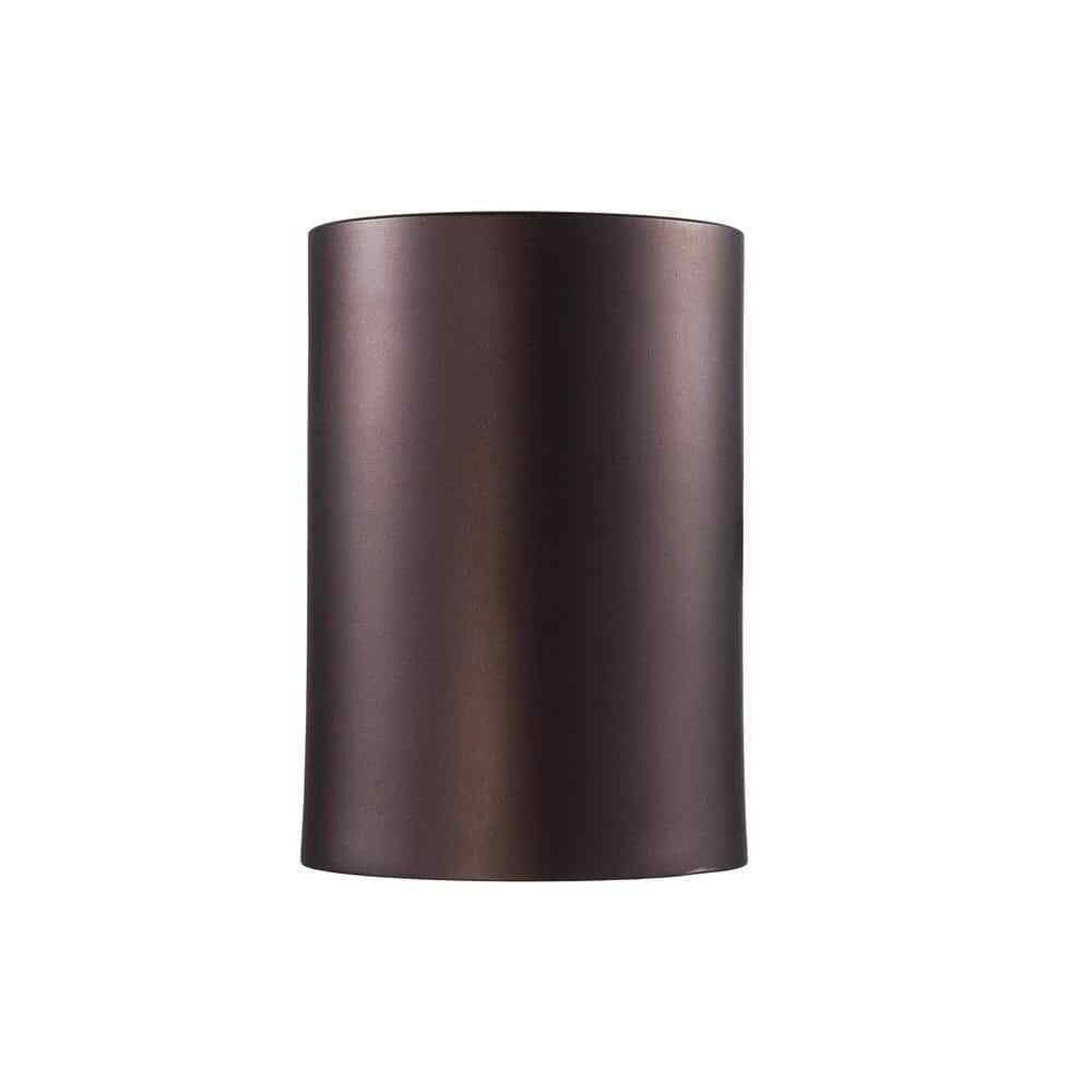 Bel Air Lighting Cali 1-Light Small Bronze Cylinder Outdoor Wall Light Fixture