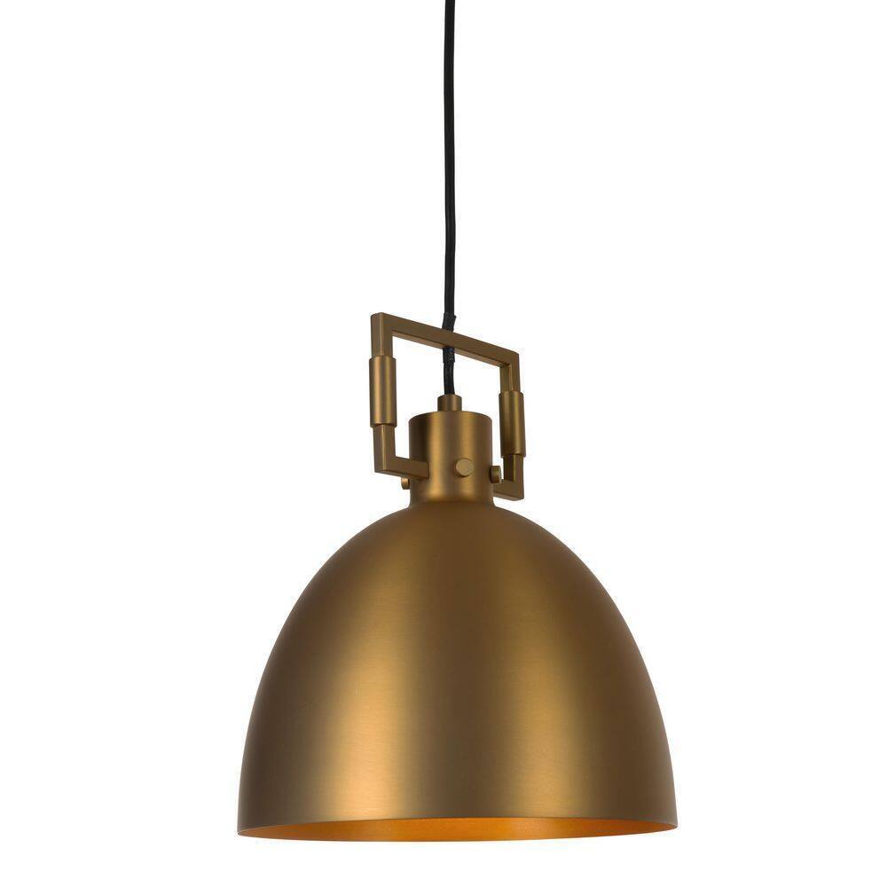 STANFORD LIGHTING Luka 1 Light Brass Modern Farmhouse Pendant