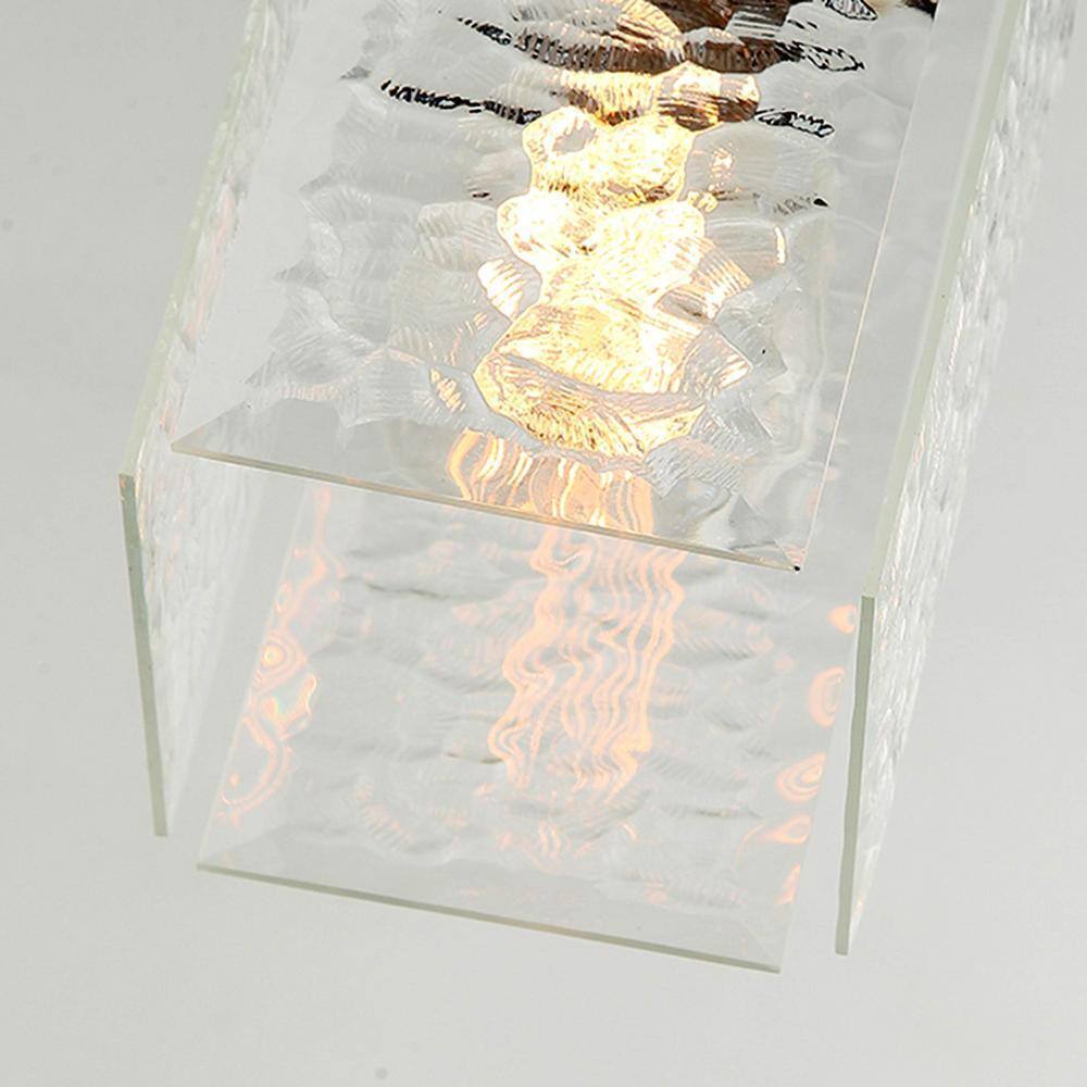 Flint Garden 1-Light Matte Black Rectangle Modern Hanging Mini Pendant
