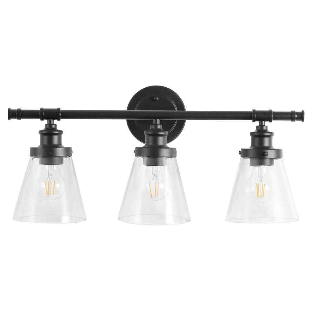 Spitzer 3-Light Black Vanity Light