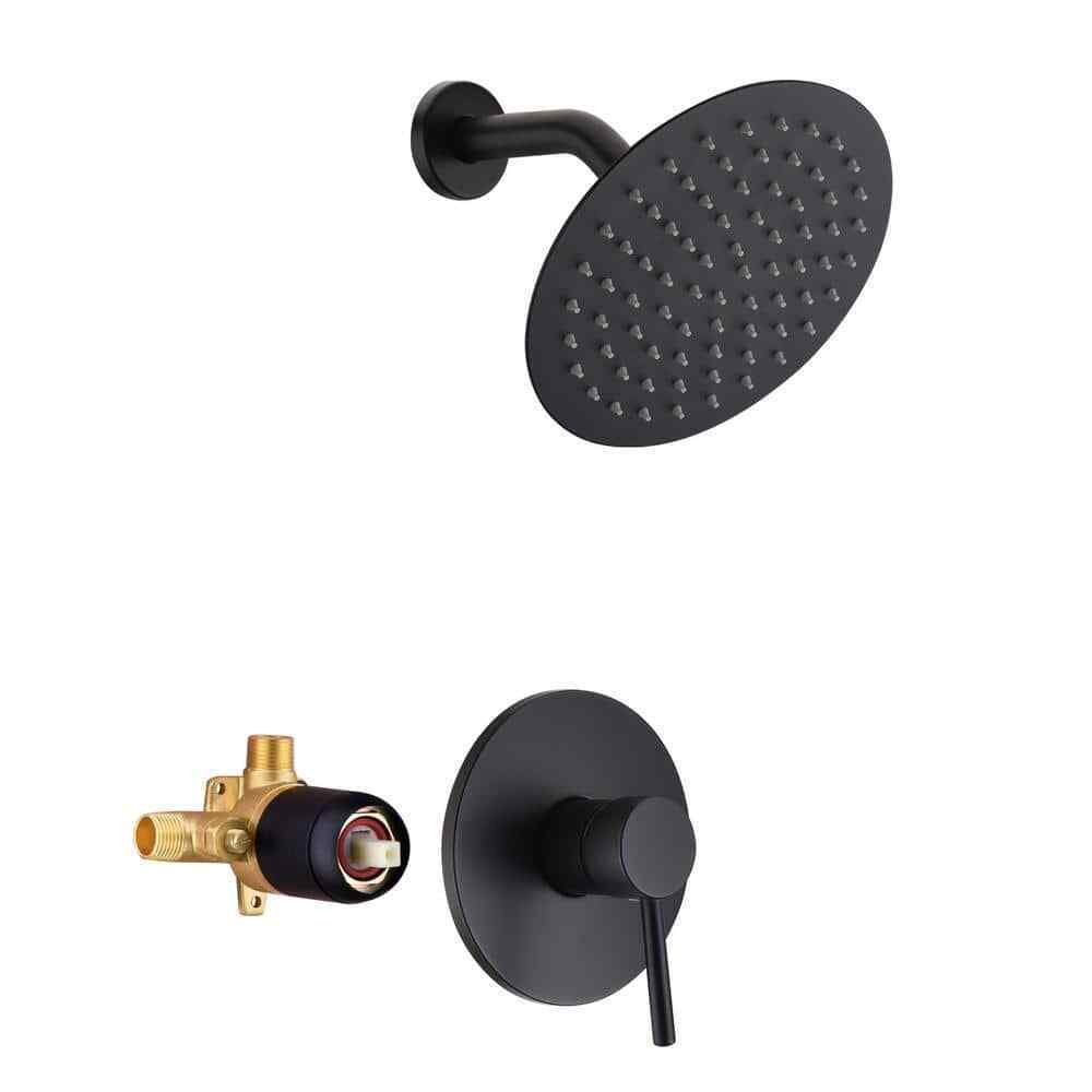 SUMERAIN Single Handle 1-Spray Shower Faucet 1.8GPM Pressure Balance Matte Black