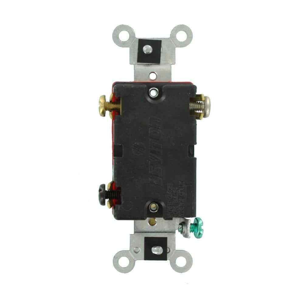 Leviton 20 Amp Industrial Heavy Duty Single-Pole Pilot Light Toggle Switch Red