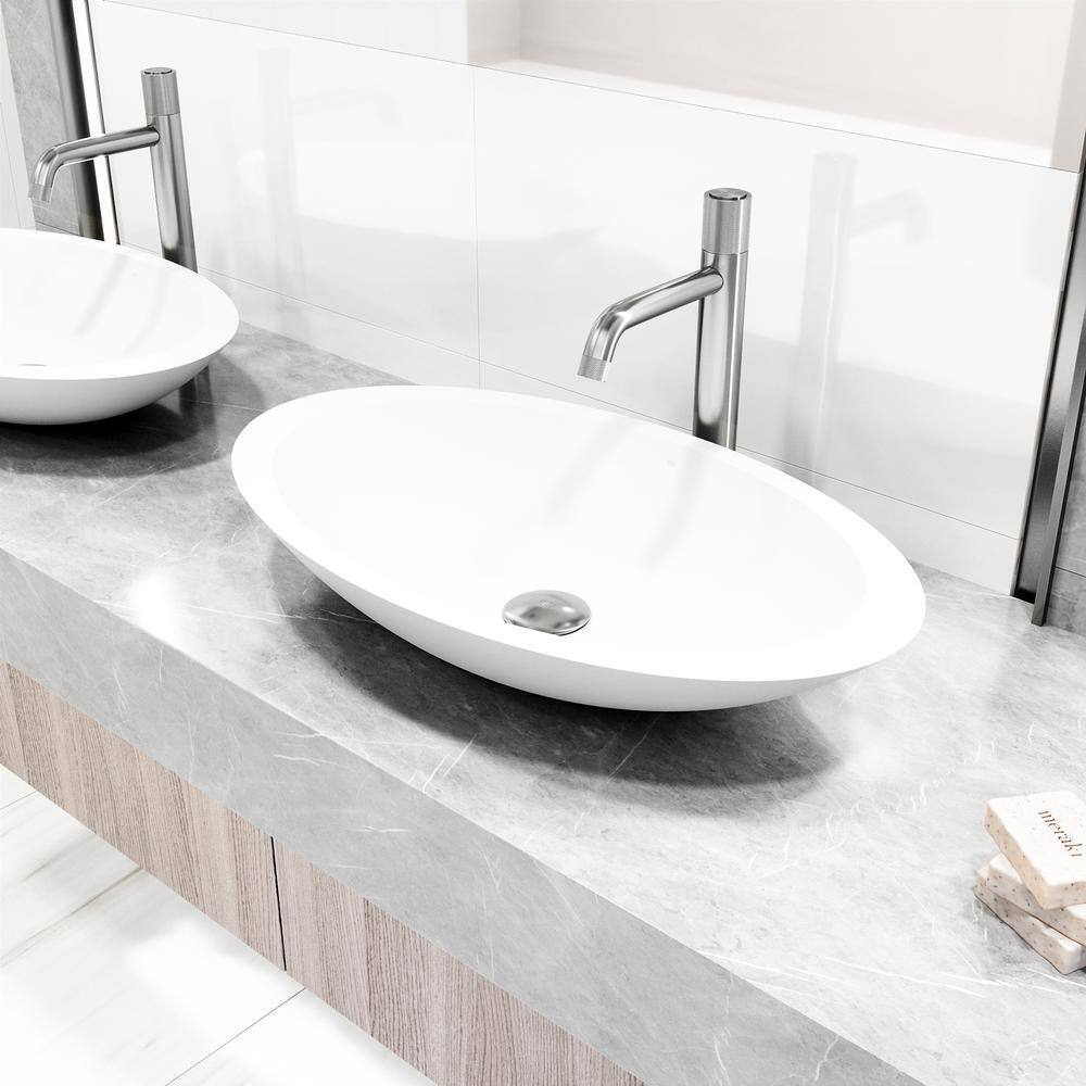 VIGO Apollo Single Handle Single-Hole Bathroom Vessel Faucet in Brushed Nickel