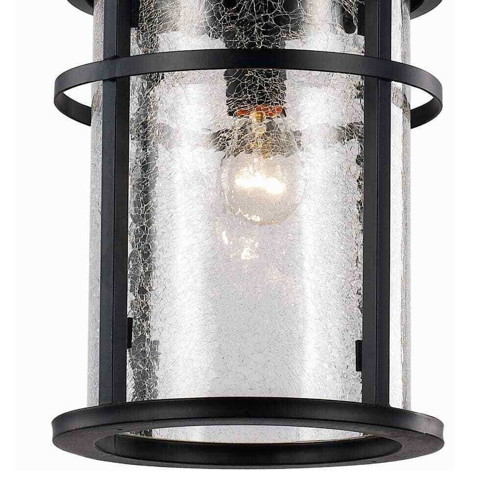Bel Air Lighting Avalon 9 in.Black Hanging Outdoor Pendant Light Fixture